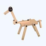 Wooden horse with tail made from birch plywood