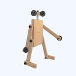 small robot toy with alien eyes